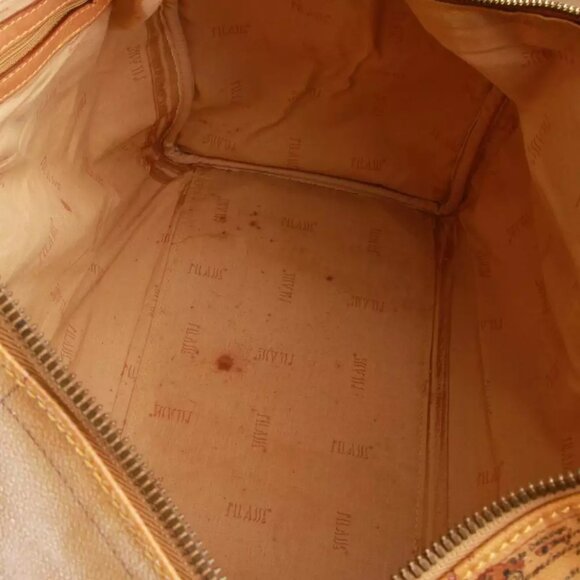 Authentic Alviero Martini Classe world map brown Boston bag - Picture 3 of 16